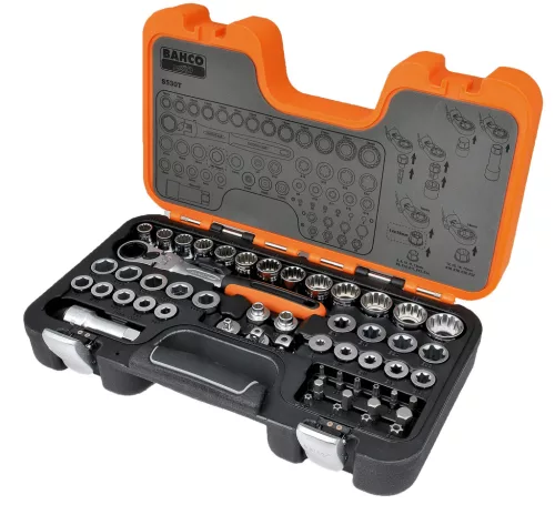 Set chei tubulare BAHCO, 53 piese