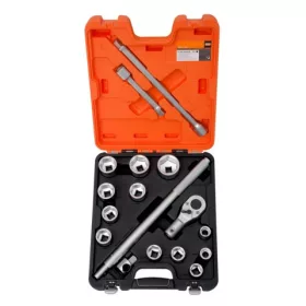   Set chei tubulare BAHCO de 3/4", dimensiuni în inci, 17 bucăți