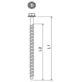6,3x200 mm Hlf. Panou. Pentru beton EPDM RAL 9002