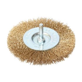 Perie rotundă tip ac 75x6 din oțel ondulat cupru/oțel