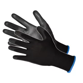   Mănuși de protecție din poliamidă/PU negre, mărimea 10, XL