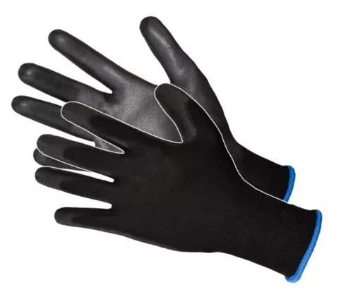 Mănuși de protecție din poliamidă/PU negre, mărimea 10, XL
