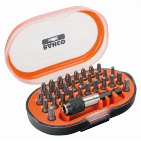   Set de biți BAHCO cu 31 de piese, PH, PZ, TORX® și suport pentru biți