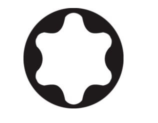 Set chei tubulare BAHCO 1/4" TORX®-E pe șină, 6 bucăți