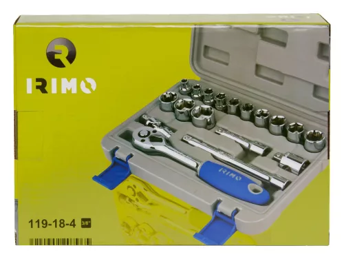 Set chei tubulare IRIMO 18 PIESE 3/8"