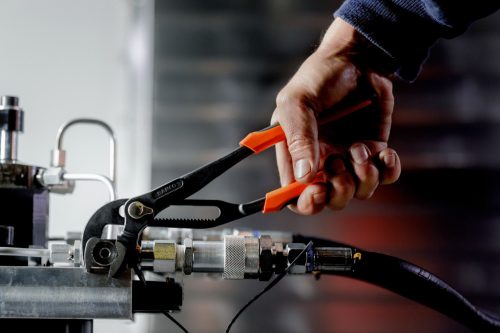 Clește pentru pompă de apă BAHCO cu buton, 200 mm