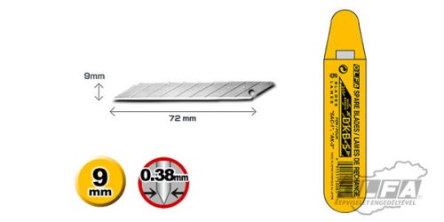 OLFA DKB-5  Standard tartalékpenge, 9 mm (5 db)