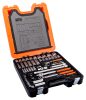 Set chei tubulare și inelare BAHCO 1/4"+1/2", 103 piese