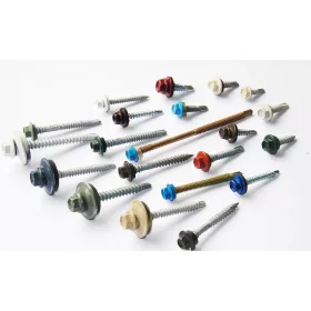   5,5/6,3x180mm Hlf. Șurub de panou RAL 6021 pentru lucrători independenți