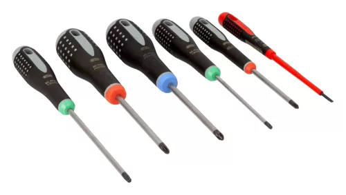 BAHCO ERGO™ csavarhúzó készlet, lapos-PH-PZ-TORX® (6 részes)