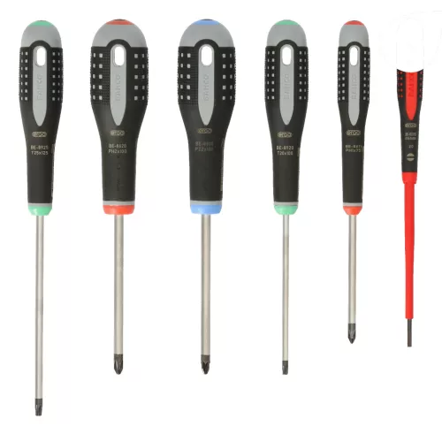 BAHCO ERGO™ csavarhúzó készlet, lapos-PH-PZ-TORX® (6 részes)