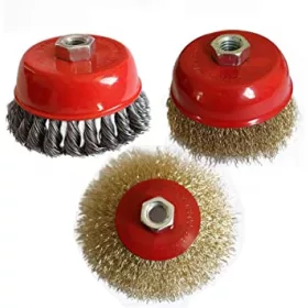 Fazékkefe, csavart, acél  65x0,5 mm M14 