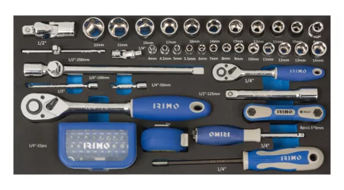 Dulap mobil de scule IRIMO cu set de scule cu 96 de piese