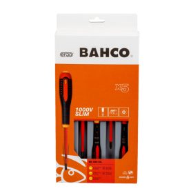   BAHCO ERGO™ Szigetelt Slim csavarhúzó készlet, lapos-PH (5 részes)