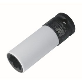   Cheie tubulară BAHCO pentru șuruburi de roată antifurt Mercedes de 1/2", extinsă, cu protecție din plastic, 17 mm