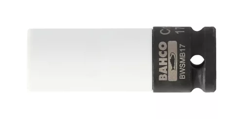 BAHCO 1/2" Mercedes lopásgátló kerékcsavarhoz hosszított dugókulcs, műanyagvédővel, 17 mm