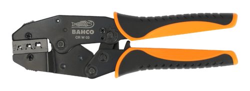 BAHCO Racsnis krimpelő fogó nyitott dugaszoló csatlakozókhoz, 0,5-6 mm2 (érvéghüvely prés)