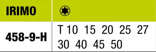 Set chei IRIMO Torx®, lungi, T10-T50, 9 bucăți
