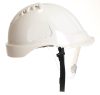 Cască de protecție PORTWEST combinată cu ochelari de protecție, utilizare: 7 ani de la fabricație, ALBĂ
