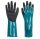 Mănuși de protecție din nitril lungi, Sandy Grip Lite, Mărime: M, AP60, Culoare: albastru/negru