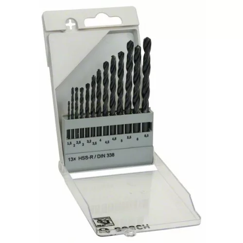BOSCH Fémfúró készlet 13 db, HSS-R, 1,5-6,5mm