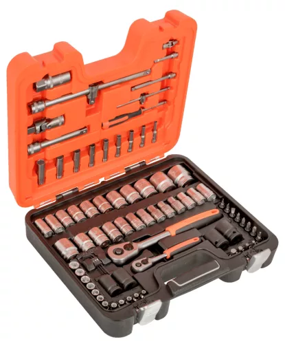 Set chei tubulare BAHCO, 1/2" și 1/4", 77 de piese