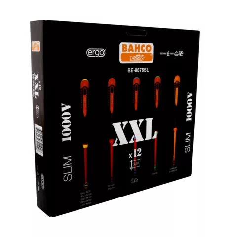 Set șurubelnițe izolate BAHCO ERGO™ (12 piese)
