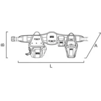 Set de genți de centură BAHCO rezistente, 565x150x320mm, 1,26kg