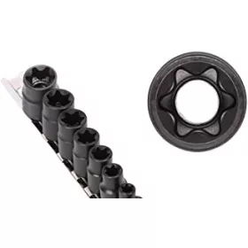 BAHCO 1/2" Dugókulcs klt, E10-E20, E-TORX®, sínben