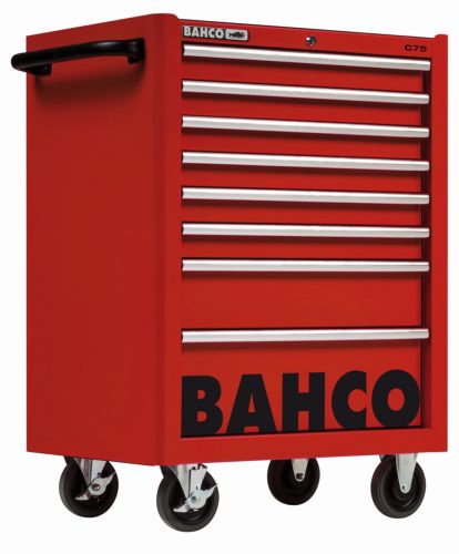 Cărucior scule gol BAHCO C75 cu 8 sertare (RAL-3001) roșu