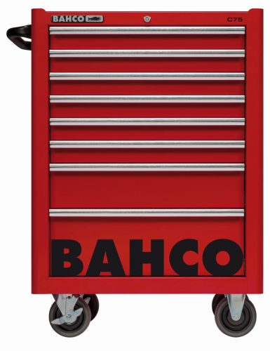 Cărucior scule gol BAHCO C75 cu 8 sertare (RAL-3001) roșu