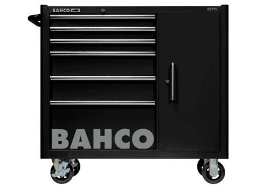 BAHCO C75 6 fiókos üres szerszámkocsi, oldalszekrénnyel (RAL-9005) fekete