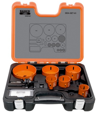 Set de tăietoare circulare bimetalice BAHCO Sandflex®, 44-114 mm (7 bucăți)
