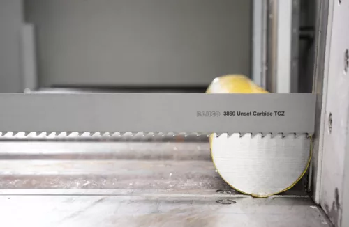 4380 mmx34-1.1-TCZ-3/4, Pânză de fierăstrău cu bandă din carbură BAHCO 3860-TCZ - desfășurată, Pânză de fierăstrău cu bandă cu dinți din carbură