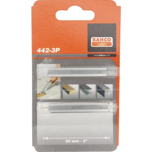 Set de lame de rezervă BAHCO pentru raclete de vopsea 650 și 440, cu muchie dublă, 50 mm