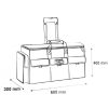 Geantă de scule BAHCO 24", cu roți, 73 litri