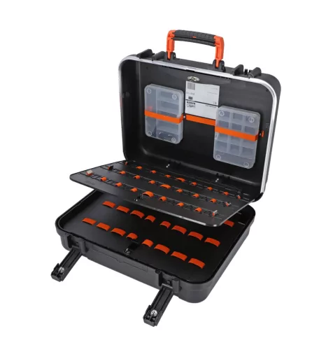 Cutie BAHCO goală, perete rigid cu sistem de fixare elastic. 23L. A: 450 mm, L: 399 mm, C: 165 mm