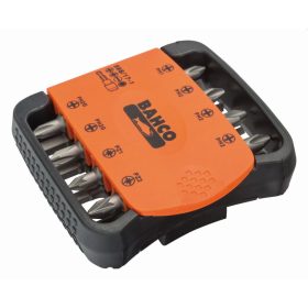   Set de 17 biți BAHCO: cap plat, PH, PZ, Allen și suport pentru biți cu eliberare rapidă