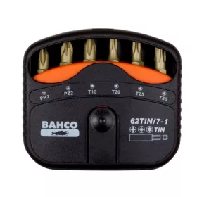   BAHCO 1/4" Titán-nitrit csavarhúzószár-készlet, PH, PZ, TORX®, 7 részes