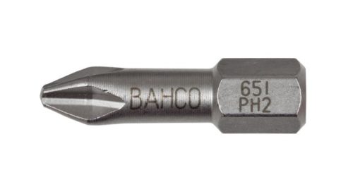 Bit BAHCO din oțel inoxidabil pentru șuruburi PH3, 25 mm, pachet de 10 biți