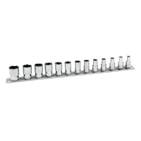  Set chei tubulare hexagonale BAHCO de 1/4" pe șină, 13 bucăți