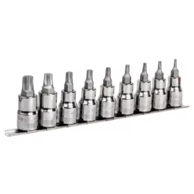   Set chei tubulare BAHCO 1/2" pe șină, TORX®, 9 bucăți