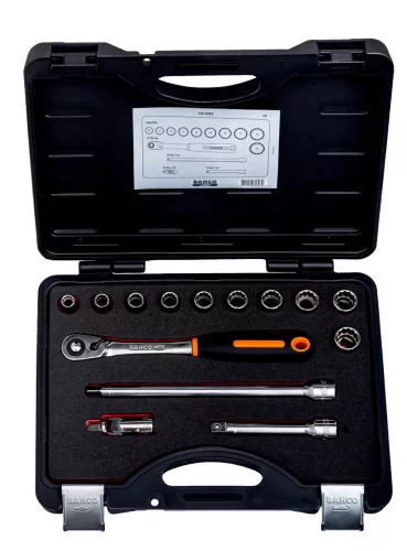 Set chei tubulare BAHCO 1/2", 14 bucăți în pungă