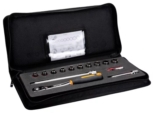 Set chei tubulare BAHCO 1/2", 14 bucăți în geantă textilă