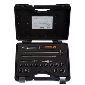 Set chei tubulare BAHCO 1/2", mâner în T, 18 piese