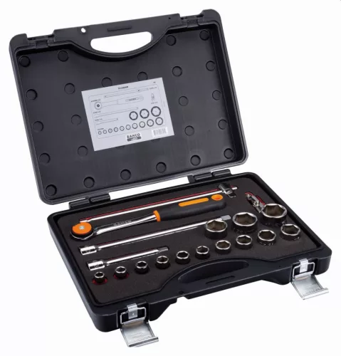 Set chei tubulare BAHCO 1/2", 18 piese