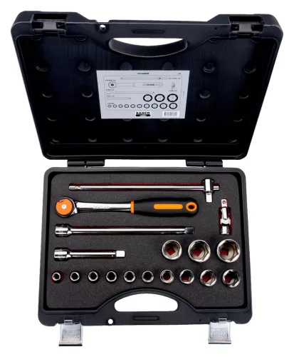 Set chei tubulare BAHCO 1/2", 18 piese
