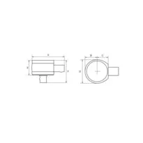 BAHCO 1/4" Rögzített négyszög behajtófej, 9x12mm, 70g