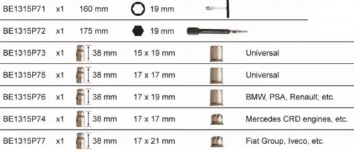 BAHCO Diesel injektor fészek tisztító (maró) pótlás 4