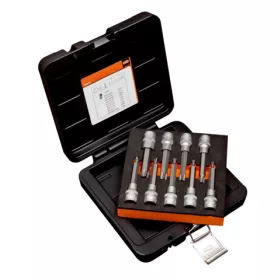   Set chei tubulare BAHCO 1/2", Torx® de siguranță, 100 mm, 9 bucăți